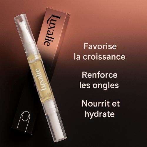 Packaging élégant stylo croissance ongles Luxalie - Cosmétique beauté mains naturel