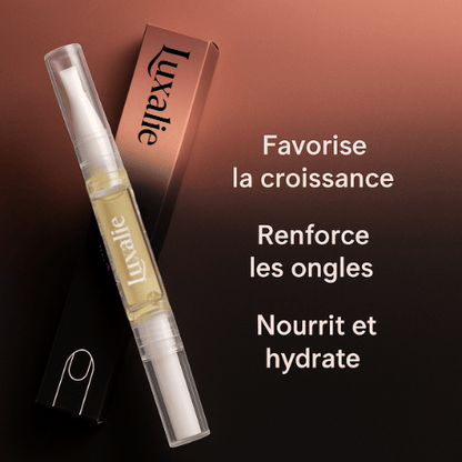 Packaging élégant stylo croissance ongles Luxalie - Cosmétique beauté mains naturel