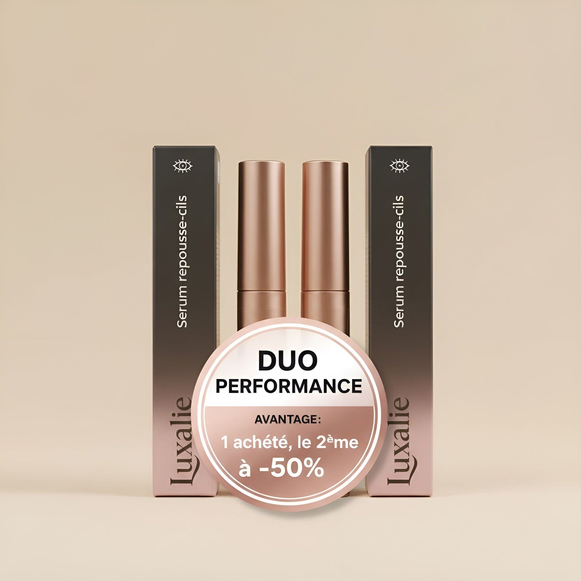 Pack Duo Performance Luxalie - 2 sérums repousse cils - Avantage: 1 sérum repousse cils, le 2ème à -50%